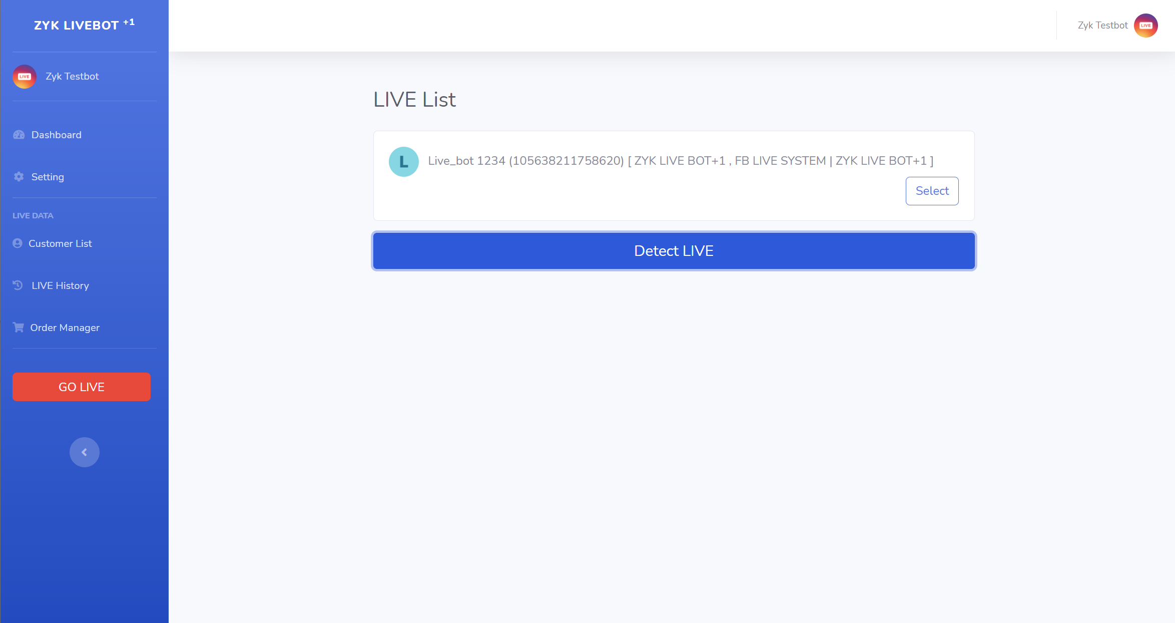 FB Live System